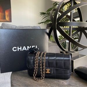 Chanel Choco Bar Camellia Lambskin
